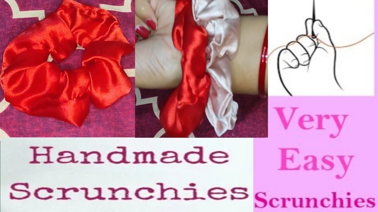 How to make handmade scrunchies tutorial | |hand sewing | #scrunchie #diyhandmadeaccessories