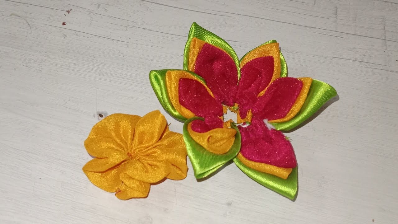 How to make large fabric flowers || Fabric flowers to sew || Kapde ke phool banana  #handmade #diy