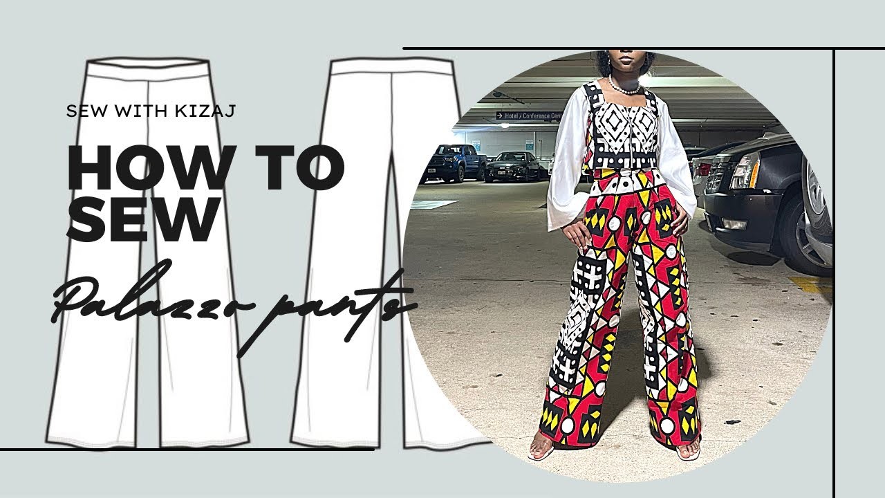 How to make straight palazzo pants | EASY STEP BY STEP TUTORIAL | pocket tutorial