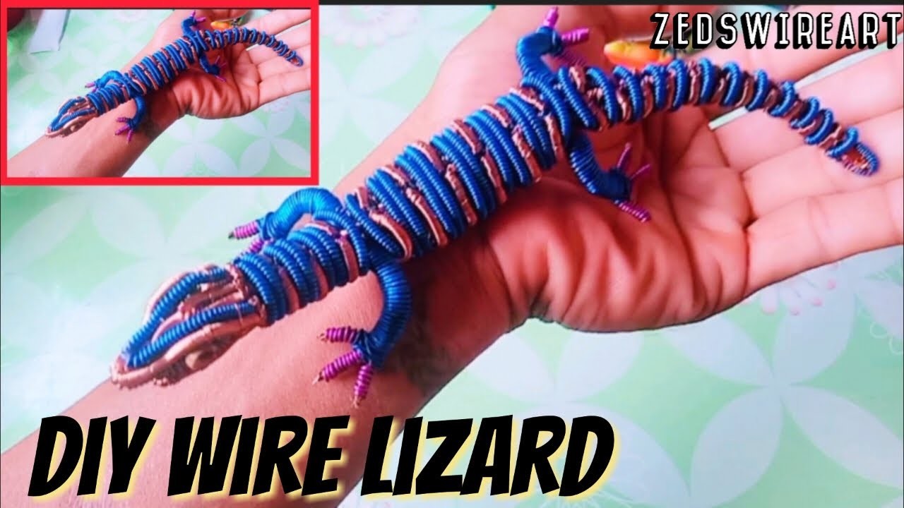 How to Make Wire Lizard?. Wire Art Lizard. Zed's Wire Art