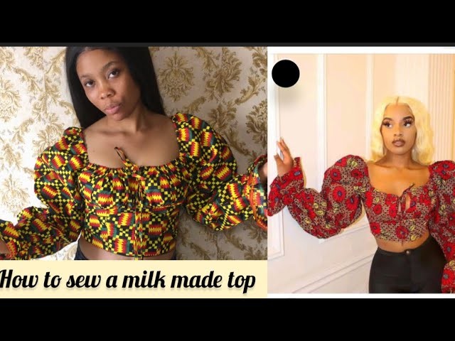 HOW TO SEW A MILKMAID TOP (cutting and stitching )#how #tutorial