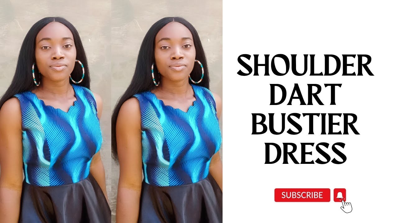 How to sew a shoulder dart bustier dress|Detailed|Beginners friendly