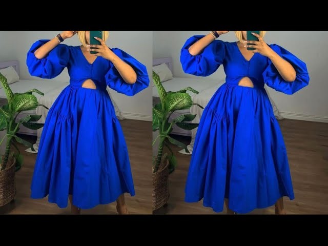 How to sew a trendy gown with a waist cut out