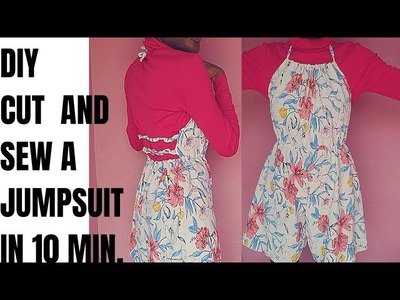 Jumpsuit sewing tutorial: how to sew a jumpsuit( Backless)-  beginners friendly .#how to sew#