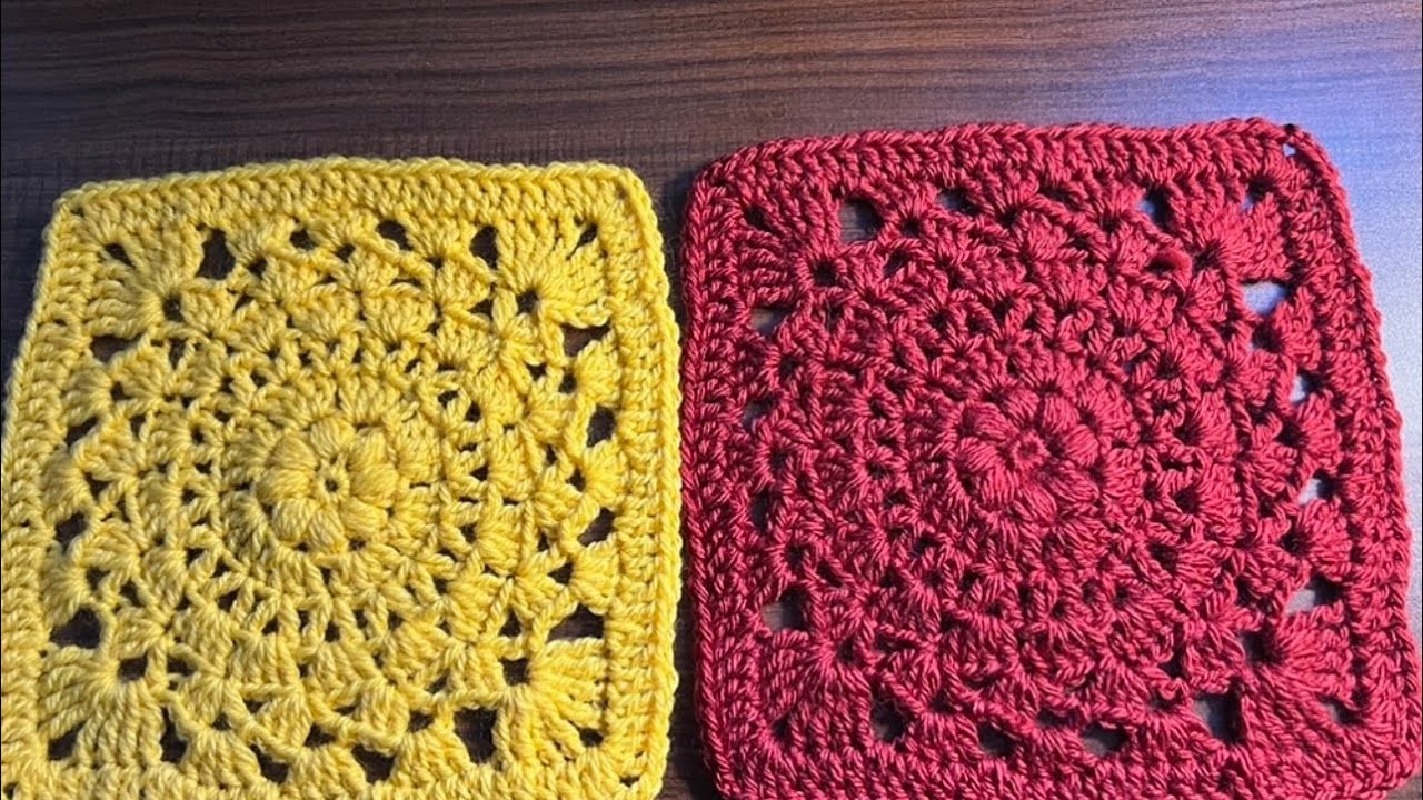 Lacy Crochet Granny square (Easy pattern)