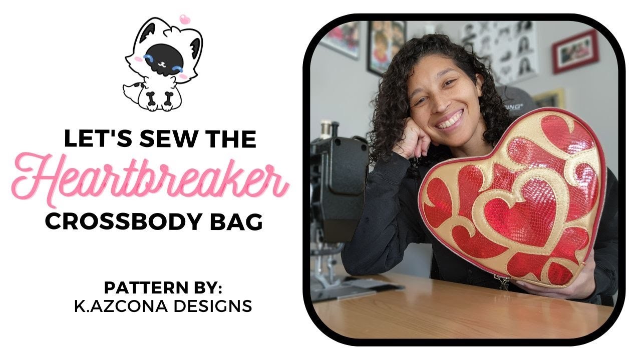 Let's sew the Heartbreaker Crossbody Bag! | K.Azcona Designs | Valentine's Day Marathon