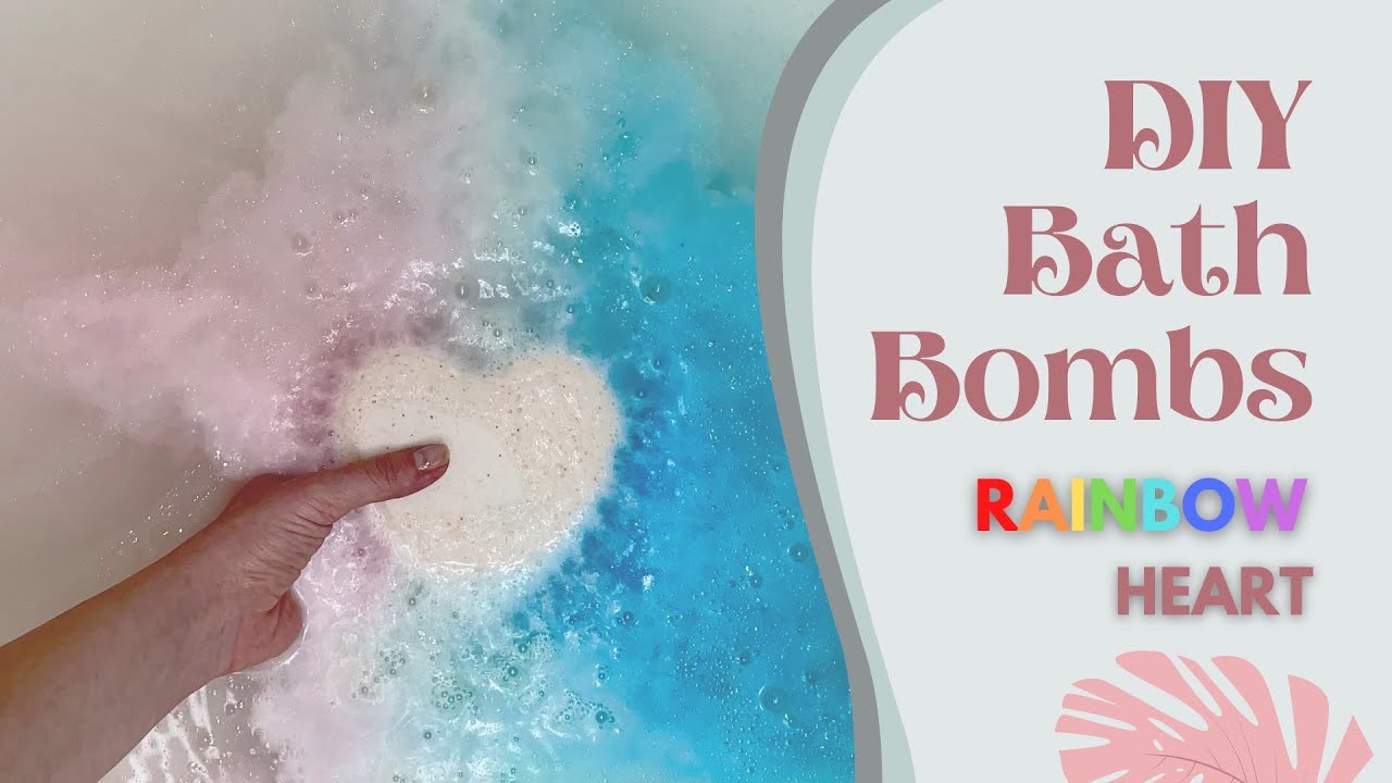 Make This Adorable Rainbow Heart Bath Bomb! ????