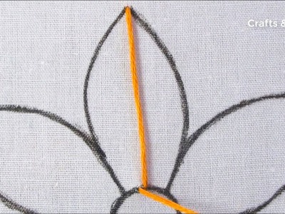 New hand embroidery amazing flower design butterfly stitch flower embroidery needle work tutorial
