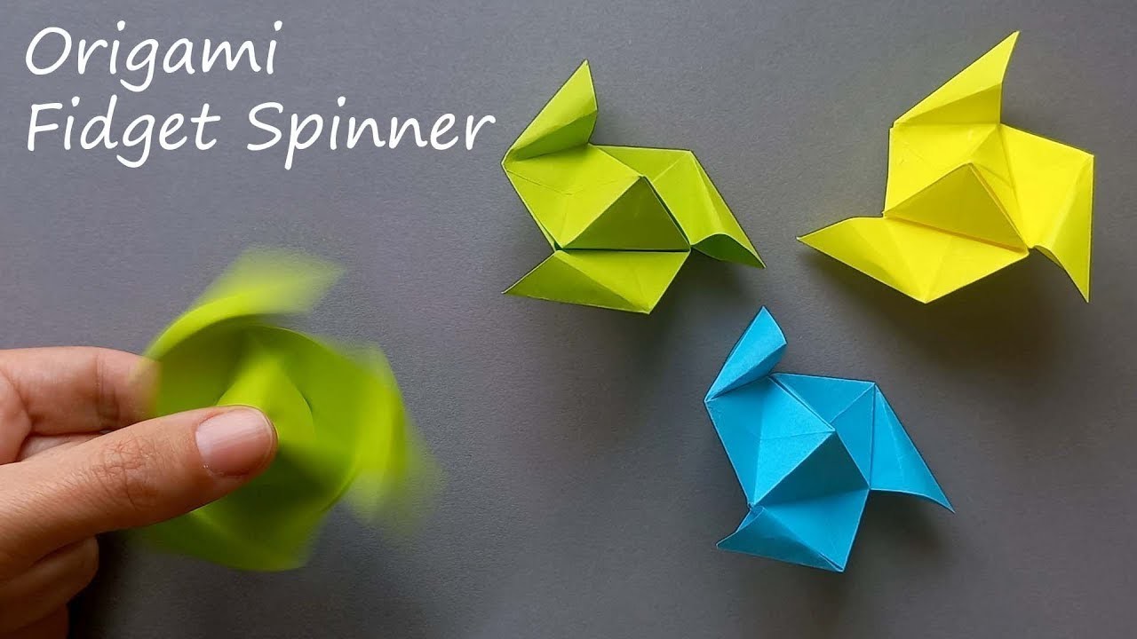 Paper Blow Spinning | how to make a paper Fidget spinner | paper craft - Origami craft ideas