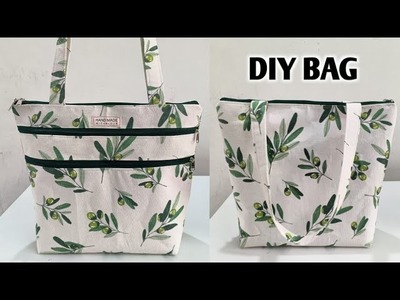 PERFECT HANDBAG WITH POCKETS | Shoulder Bag Cutting and Stitching | Tote bag tutorial | Shopping bag