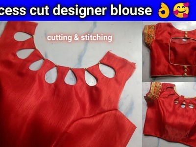 Princess cut blouse cutting and stitching. designer blouse full tutorial easy way