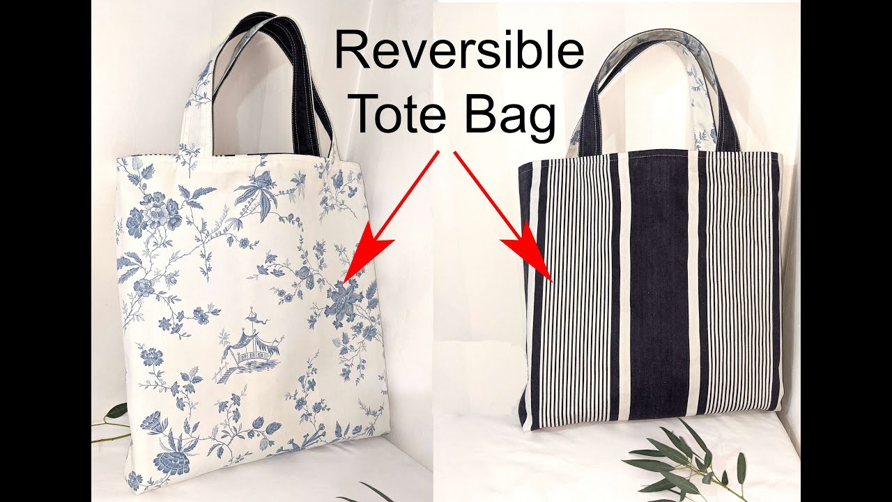 Reversible bag tutorial - Learn New Skills Step by Step How to make this fabulous Tote Shopping Bag
