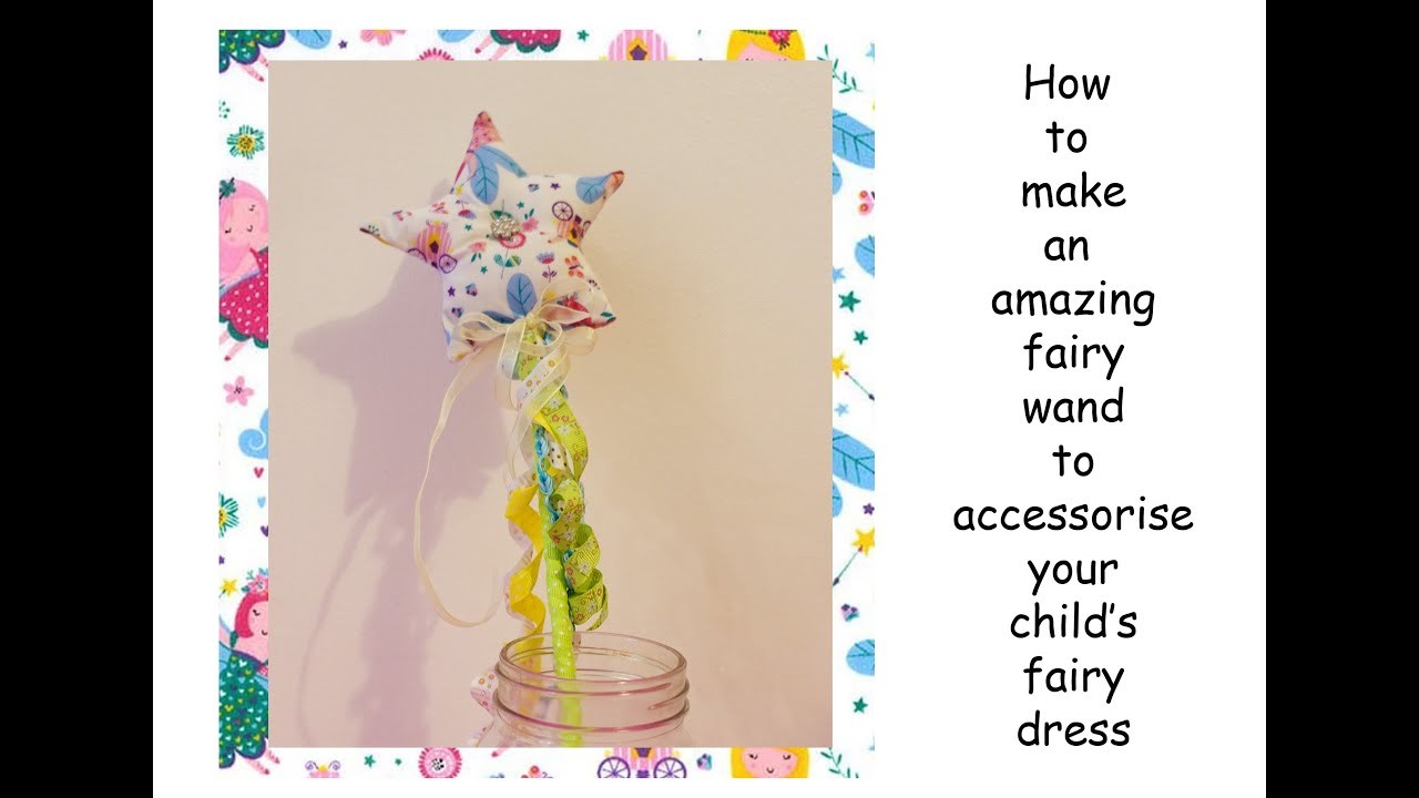 Sew along. How to make an amazing fairy wand to accessorise your fairy dress. Free Sewing Pattern