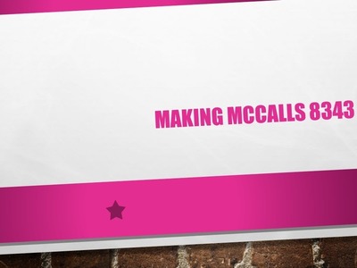 Sewing McCall's 8343