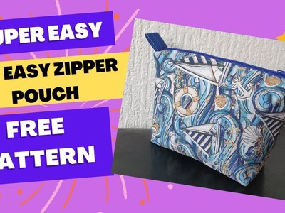 Sewing zipper small pouch, easy and  simple 15min