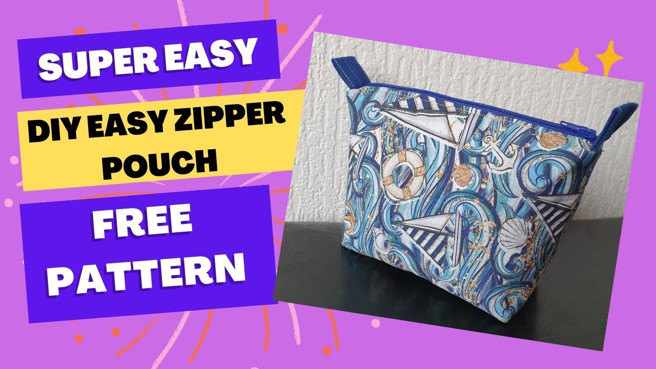 Sewing zipper small pouch, easy and  simple 15min