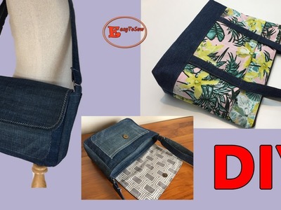 TWO DIFFERENT STYLE OF ZIPPER BAG TO MAKE | BAG SEWING TUTORIAL