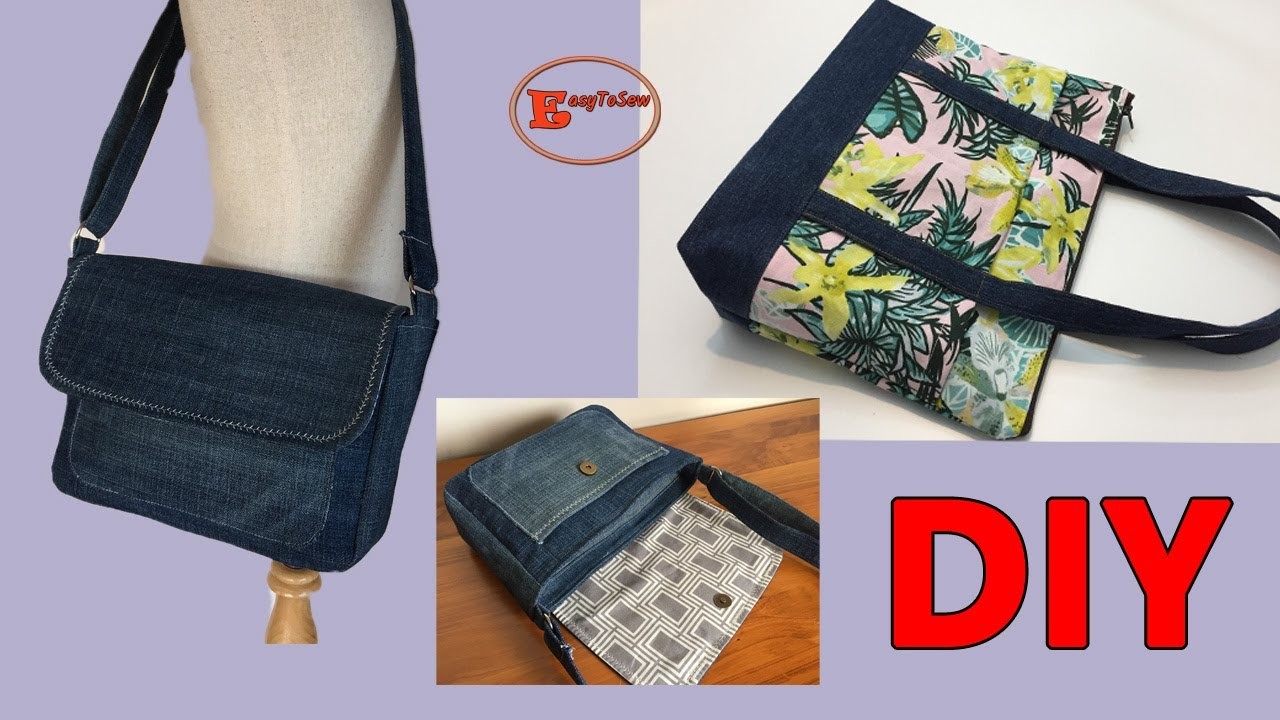 TWO DIFFERENT STYLE OF ZIPPER BAG TO MAKE | BAG SEWING TUTORIAL