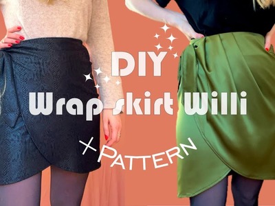 Wrap skirt Willi - detailed sewing tutorial + PATTERN. quick and easy beginner-friendly DIY