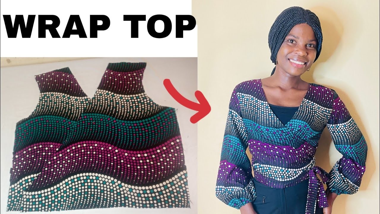 Wrap top tutorial.how to cut and sew a wrap top (Detailed tutorial) wrap crop top