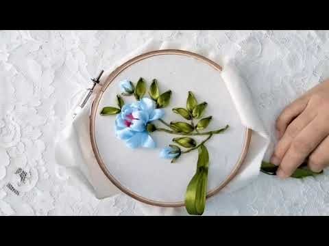 Basic Ribbon Embroidery Flower Design & Tutorial
