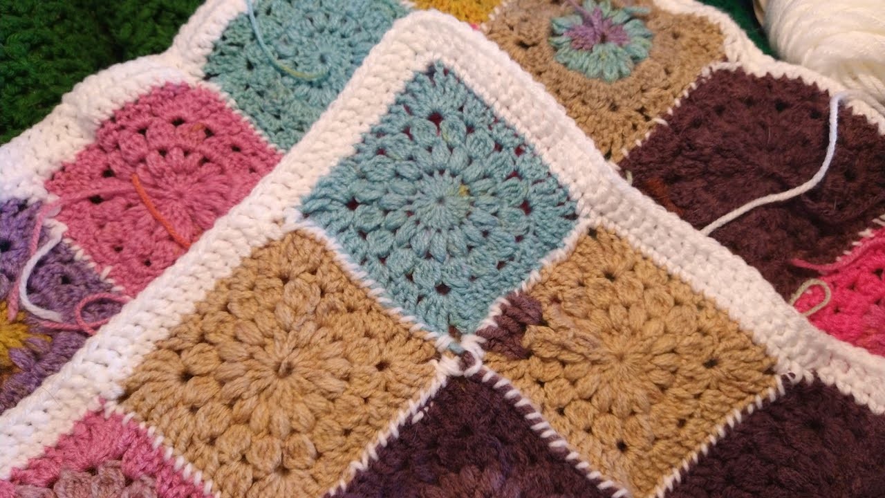 Beginner Friendly Tutorial on making flower squares for a baby blanket. Easy follow along.