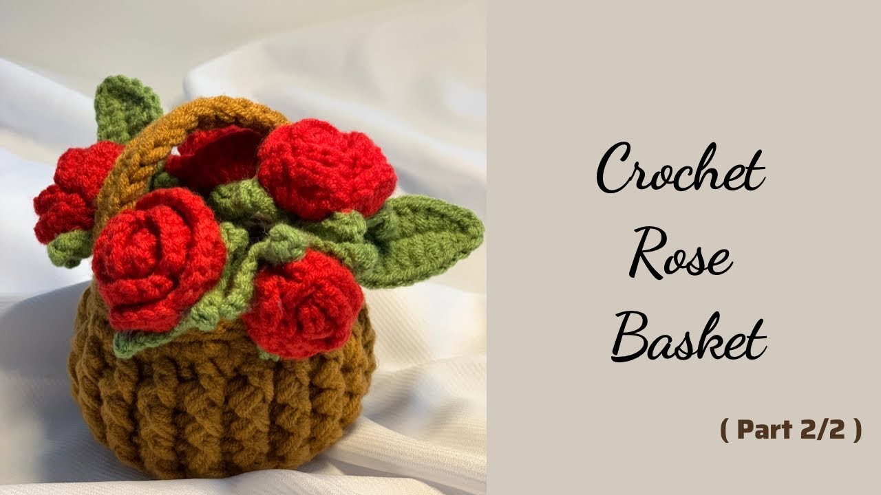 Crochet a Mini Flower Basket | Part 2 | Móc Giỏ Hoa Mini | Xuxu Crochet