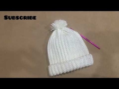Crochet baby hat(9 to 12month ). crochet cap for bigginers
