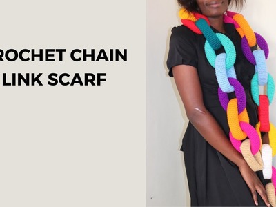 Crochet chain link scarf Pattern