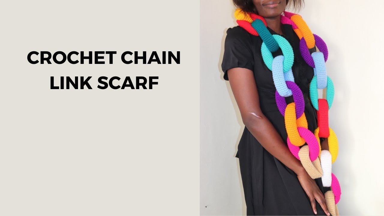 Crochet chain link scarf Pattern