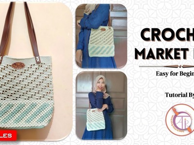 Crochet | Crochet Market Bag Easy For Beginners! Reusable, Washable, Fun!