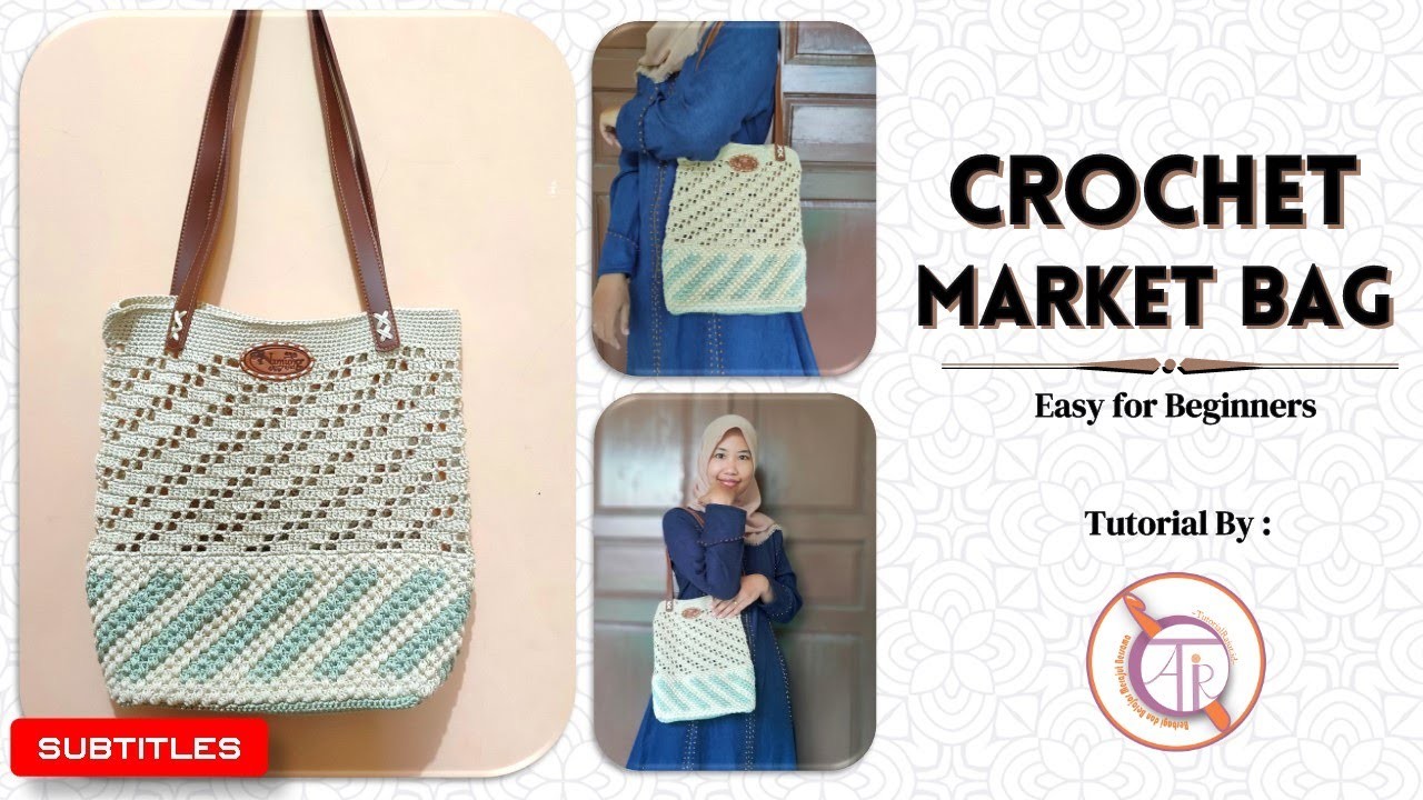Crochet | Crochet Market Bag Easy For Beginners! Reusable, Washable, Fun!