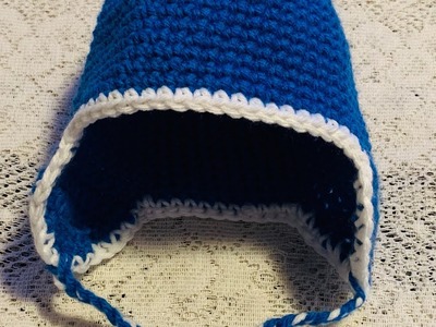 Crochet Hat With Ear Flaps Newborn Size