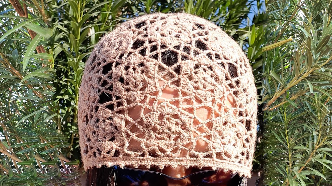 Crochet Lace Carnation Flower Hat (Part 2) (Continuous Crochet Motifs)