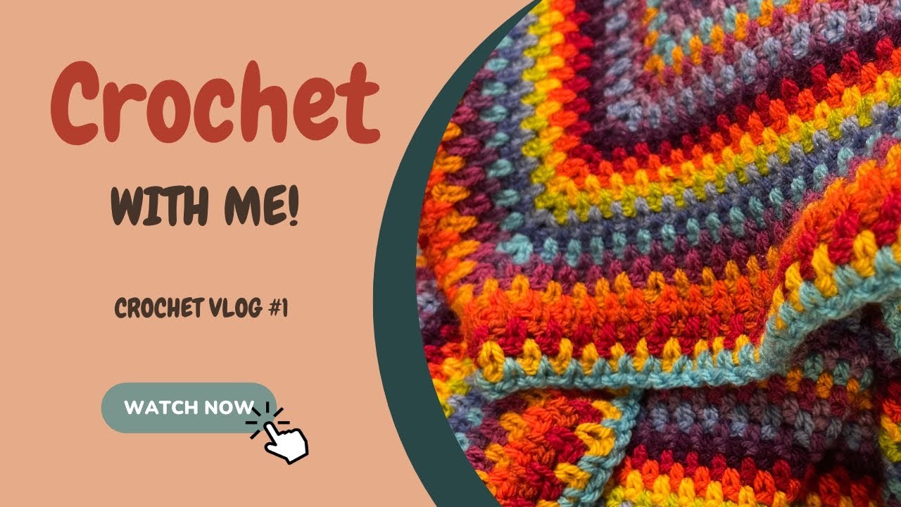 Crochet with me! Moss Stitch Crochet Blanket - Crochet Vlog #1