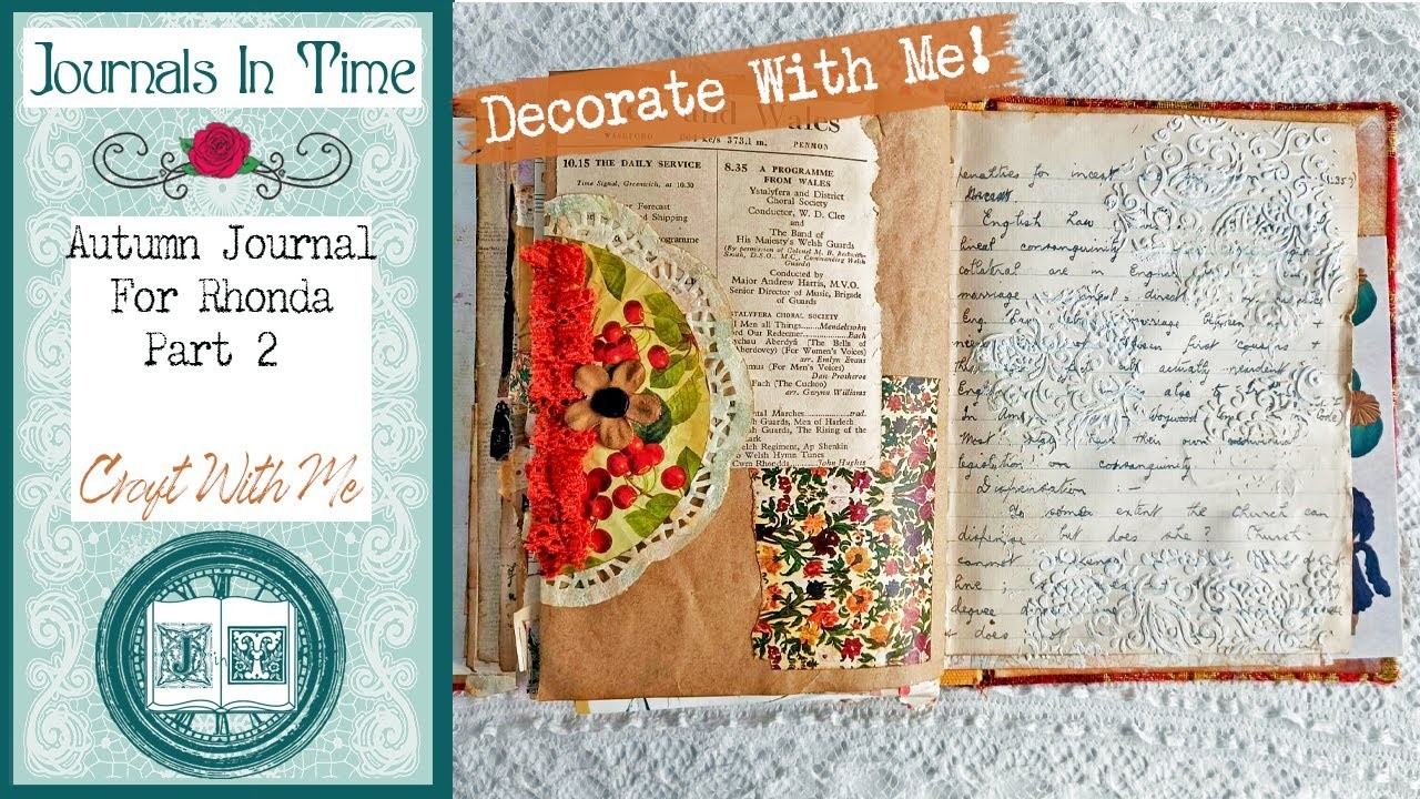 Decorating Junk Journal Pages.Autumn Junk Journal Part 2 #junkjournalpages #junkjournalideas