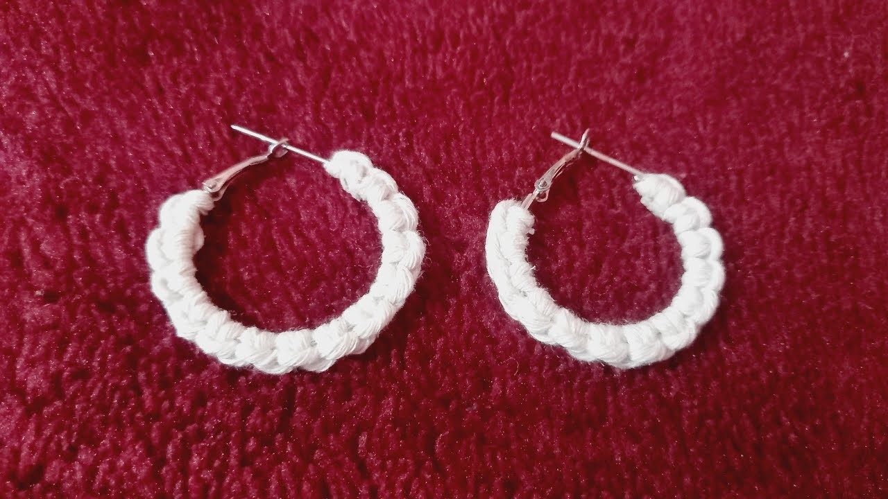 DIY easy macrame earrings tutorial