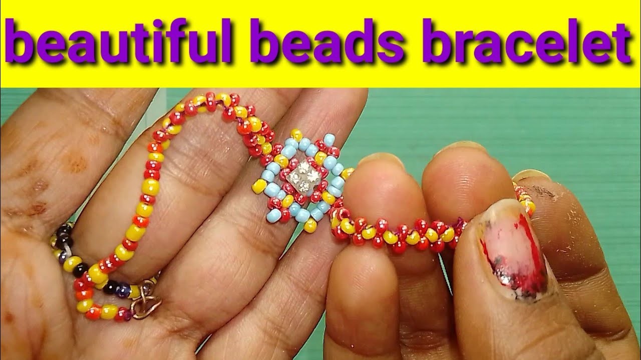 Easy & beautiful braclete.seed beads bended.how to make bracelet simple letest.????#beads_bracelet.