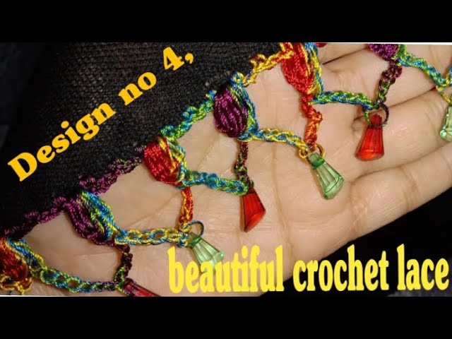 Easyc crochet lace with beads#crochettutorial #crochetlace #crochetlaceborder #noshivlogs