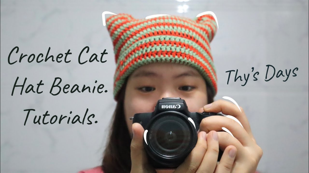 Ep.31 Crochet Cat Hat Beanie ????.Very Simple. For beginners.Tutorials by Thy’s Days