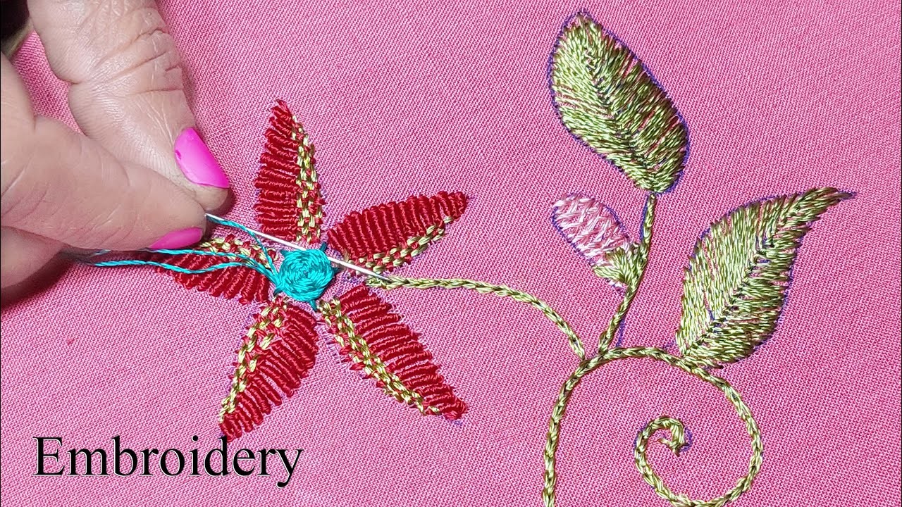 Hand Embroidery Spring Stitchs | New Embroidery Flower | Beautiful Design