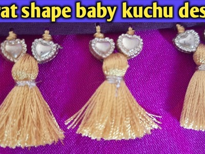 Herat shape beads baby kuchu design vibhargi tussels in kannada.