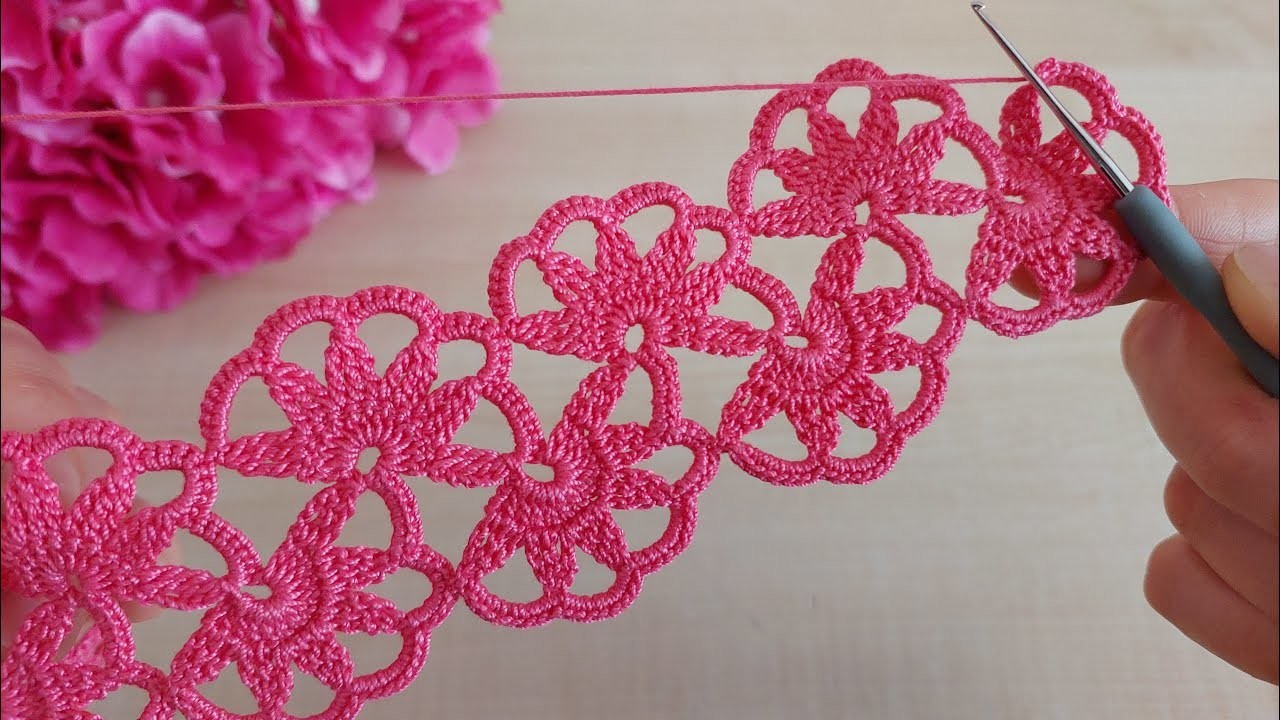 How to Crochet a Beautiful Flower Pattern Lace | Step-by-Step Tutorial for Beginners