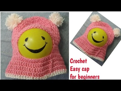 How to crochet a monkey cap.monkey kulla.ear warmer cap for babies #crochet #trending #viral #new