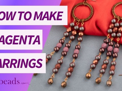 How to Make Magenta Fringe Earrings with Simple Wire Loop Techniques