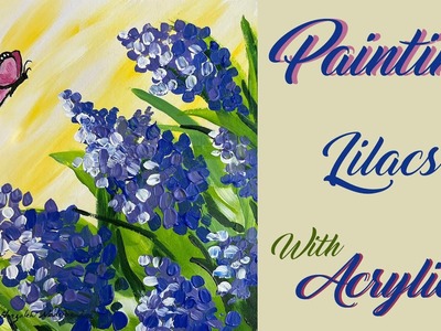 How to Painting In Love with Lilacs with acrylic | Easy painting with acrylic for beginners | DIY