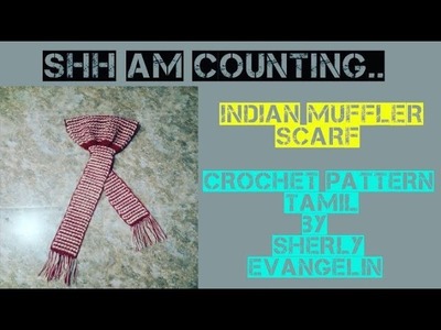 Indian Muffler Scarf -1| crochet pattern | Tamil | Sherly Evangelin | #tamilcrochet