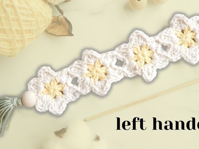 LEFT HANDED CROCHET - How to Crochet a Bookmark