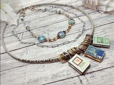 Loving Literature Necklace Made With Jesse James Magical Mystery Bead Box January 2023