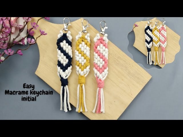 Macrame Keychain Initial " Letter S" | Easy Tutorial For Beginners